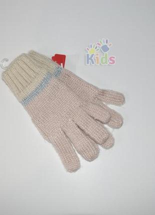 Теплі рукавиці kiabi  7-12 років, перчатки kiabi, пудра