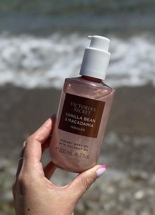 Масло с шиммером для тела victoria’s secret vanilla bean macadamia