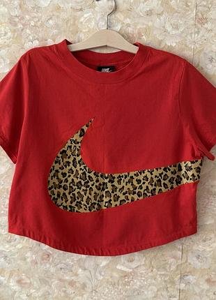 Футболка короткая оверсайз котон nike
