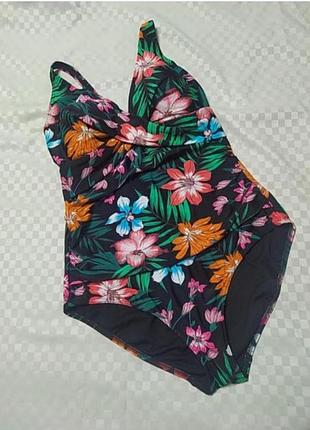 3xl слитный купальник с цветочным принтом