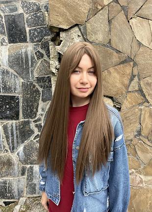 Парик светло русый, русые волосы, длинный ровный