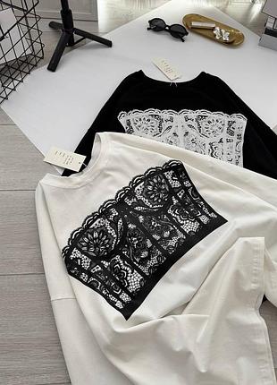 Футболка с имитацией корсетy