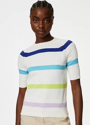 Смугаста футболка marks & spencer selection р. s