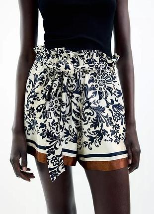 Шорти жіночі сатинові zara new