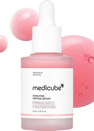 Восстанавливающая сыворотка с полинуклеотидами и пептидами medicube pdrn pink peptide serum