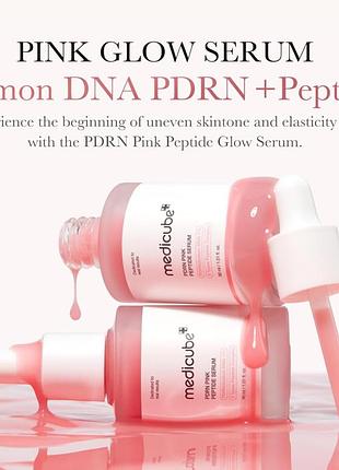Восстанавливающая сыворотка с полинуклеотидами и пептидами medicube pdrn pink peptide serum2 фото