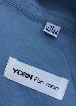 Чоловіча сорочка блакитна шовк натуральний yorn for men