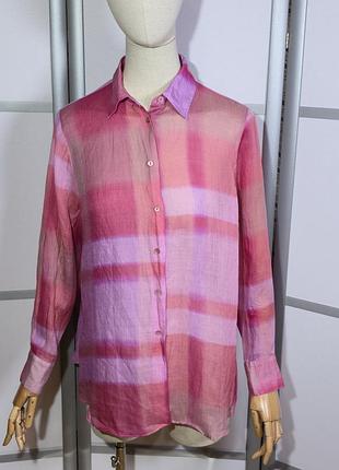 Massimo dutti виробництво португалія стильна  сорочка з рамі / китайської кропиви/