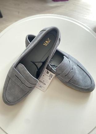 Лофери zara замш 39