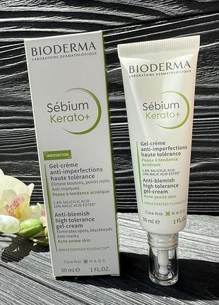 Крем гель від висипів для проблемної шкіри bioderma sebium kerato+