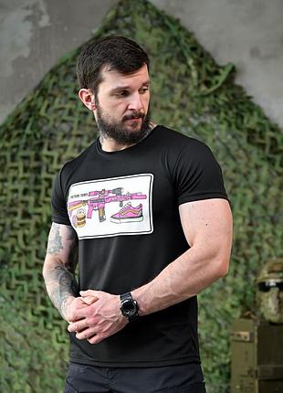 Тактична потоотводяща футболка tactical team black пп7530(k1 6 - 02)