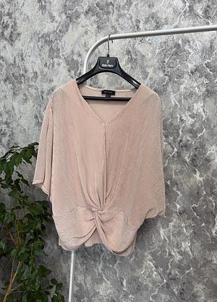 Блуза пудрова плісерована блуза new look