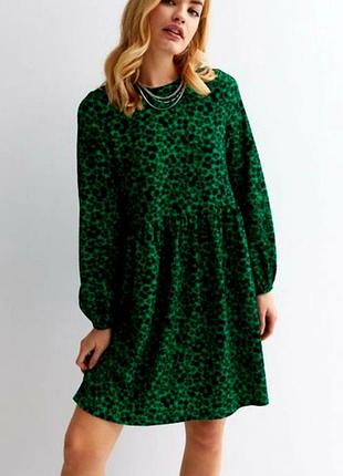 Невероятно комфортное легкое платье-трапеция 
с леопардовым принтом, большой размер