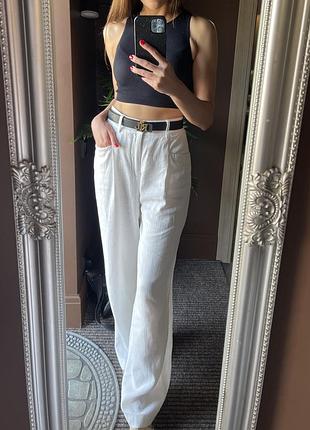 Льняні брюки zara