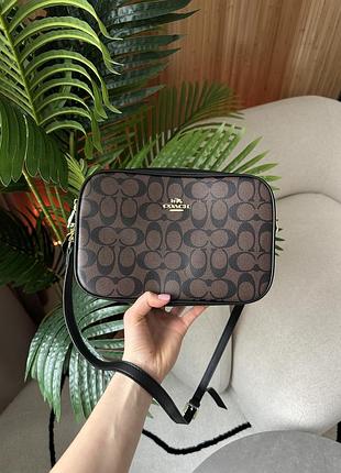 Сумка coach pratt large tote logo brown