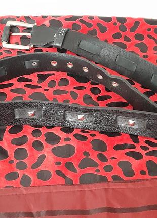 Ремень кожаный, черный 95см