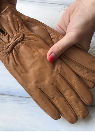 Рукавички.жіночі рукавички зі шкіри shust gloves розмір s 6.5-72 фото