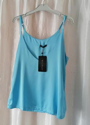 Майка блуза штучний шовк на регульованих бретелях