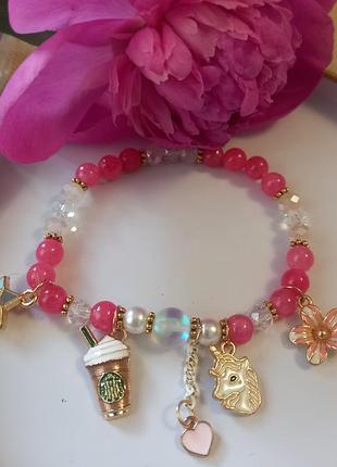 Винтажный браслет с интересными подвесками. англия.