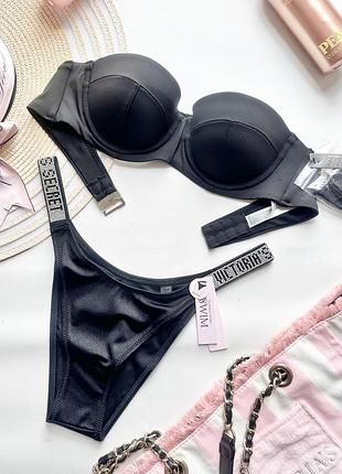 Купальник бандо victoria’s secret з камінням стрази камни вікторія сікрет