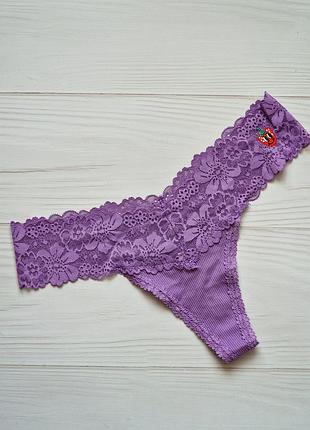 Мягкие трусики с кружевом victoria's secret pink оригинал