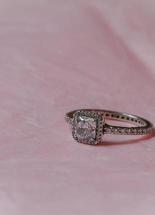 Каблучка pandora сяючий квадрат, оригінал, серебряное кольцо pandora, оригинал2 фото