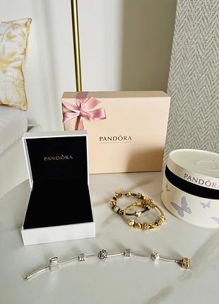 Браслет pandora оригінал срібло 925 золото 585