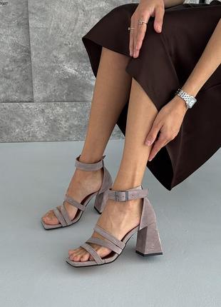 Босоножки, арт. 10327, беж, натуральная замша