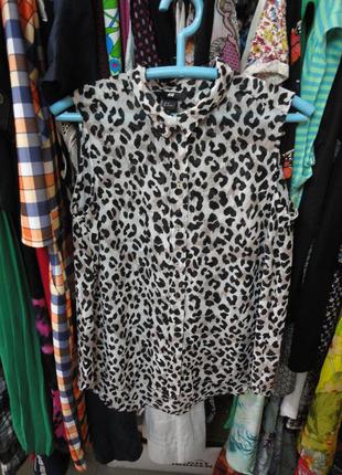 Леопардовая майка блуза h&m1 фото