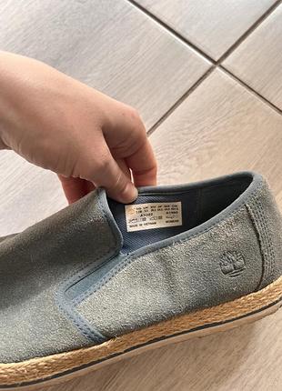 Блакитні замшеві кеди сліпони timberland