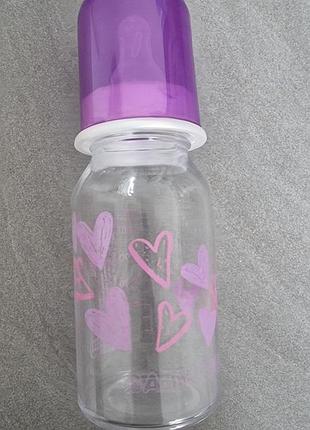 Дитяча пляшечка скляна 125 мл, стан нової
