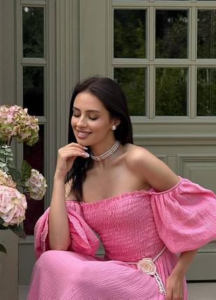 Роскошное трендовое платье, rose