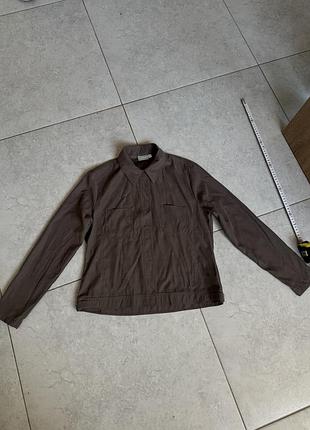 Стильный пиджак ветровка коричневый размер 40