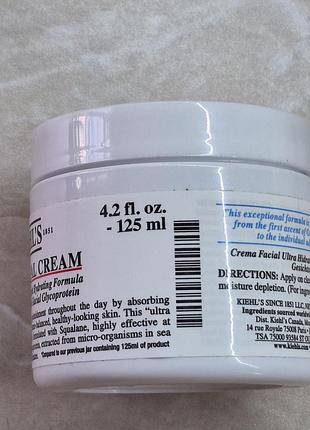 Зволожуючий крем для обличчя длч всіх видів шкіри kiehl's ultra facial cream 125 ml.5 фото
