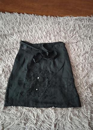 Юбка перео юбка черная