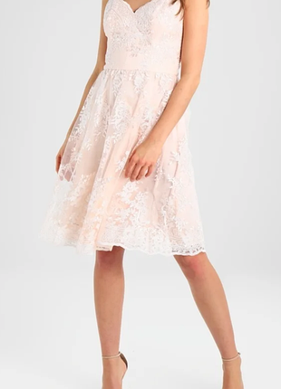 Нарядное кружевное мини платье