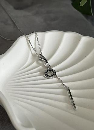 Срібна підвіска + ланцюжок срібло 925 проба, кулон краватка, срібні вироби ,набір, ювелірна прикраса, подарунок