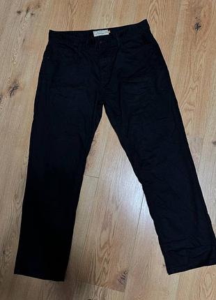 Джинси чоловічі чорні прямі regular next, розмір l - xl
