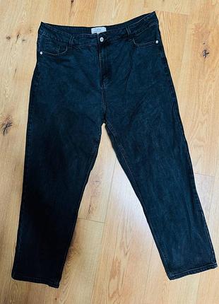 Джинси чоловічі чорні прямі mom regular new look, розмір 2xl - 3xl