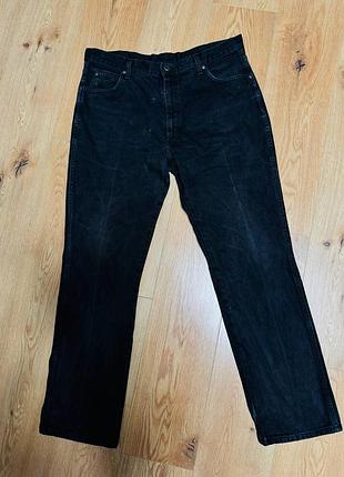 Джинси чоловічі чорні прямі mom regular wrangler, розмір xl