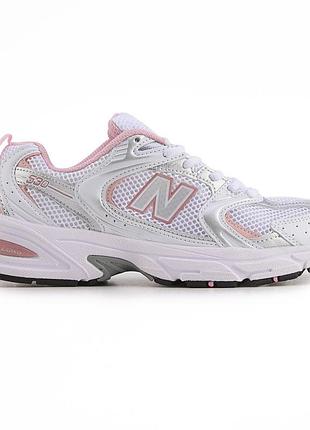 New balance 530 pink white silver