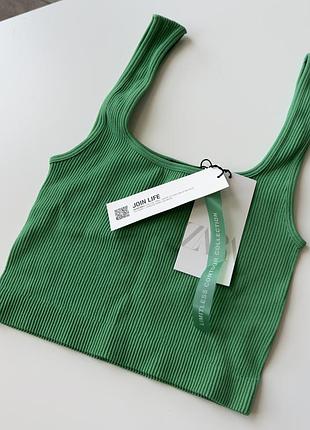 Топ в рубчик zara xs-s, тягнеться