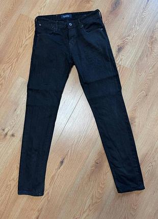 Джинси чоловічі чорні slim прямі scotch&soda, розмір m - l