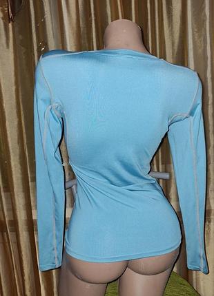 Качественная идеальная женская кофта для спорта ришгард xs/s голубая