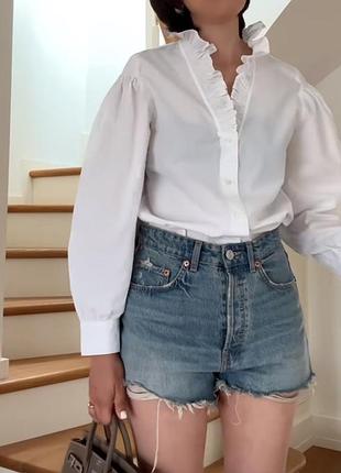 Ідеальні джинсові шорти з високою посадкою zara new