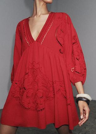 Сукня вишиванка платье плаття зара zara xs s m l