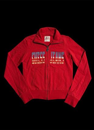 Нереальна вінтажна олімпійка кофта зіпка guess jeans y2k