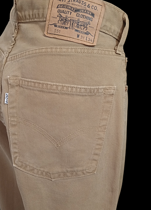 Джинсы прямые, мужские, levi's 551, w31, l34