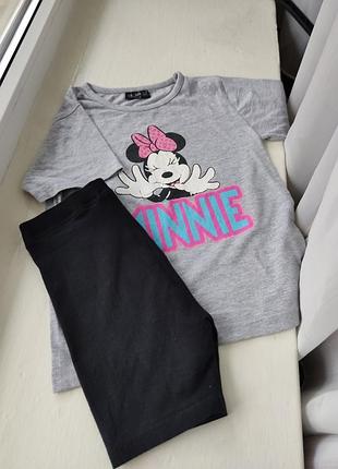 Футболка + велосипедки  на дівчинку 116-122