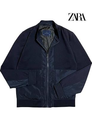 Мужской бомбер zara man зара мужская куртка весенняя осенняя ветровка харик легкая размер m _1